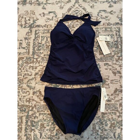 Profile by Gottex - Tutti Frutti Navy Swimsuit Set - Size 10 Top, Size 12 Bottom - Picture 10 of 10